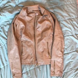 Calvin Klein Nude Leather Jacket